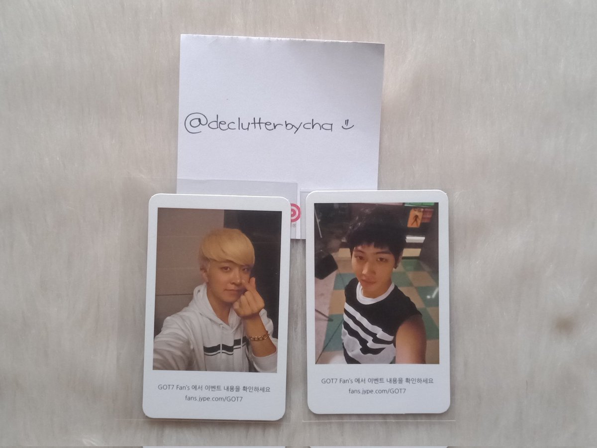 declutterbycha's tweet image. WTS/LFB GOT7 Identify photocards

280 php each + LSF

+20php if with toploader

RFS: Duplicate collection and downsizing
MOD: GGX, &amp;amp; SDD
MOP: Gcash 

#GOT7 #jayb #mark #jackson #jinyoung #youngjae #bambam #yugyeom
