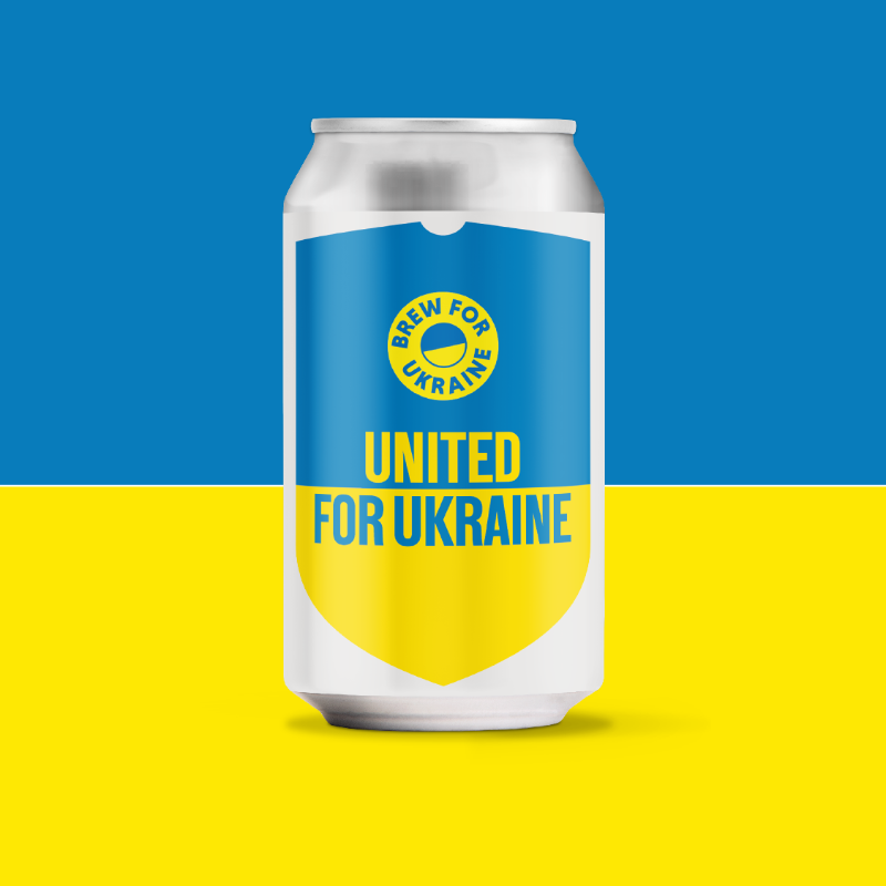 BrewDog's tweet photo. We stand with the people of Ukraine. 

Today we launch United for Ukraine. We will donate all revenue from this beer to @decappeal's Ukraine Crisis Appeal.

It's a small gesture of solidarity but it's important we unite with Ukrainians against this unforgivable act of aggression.