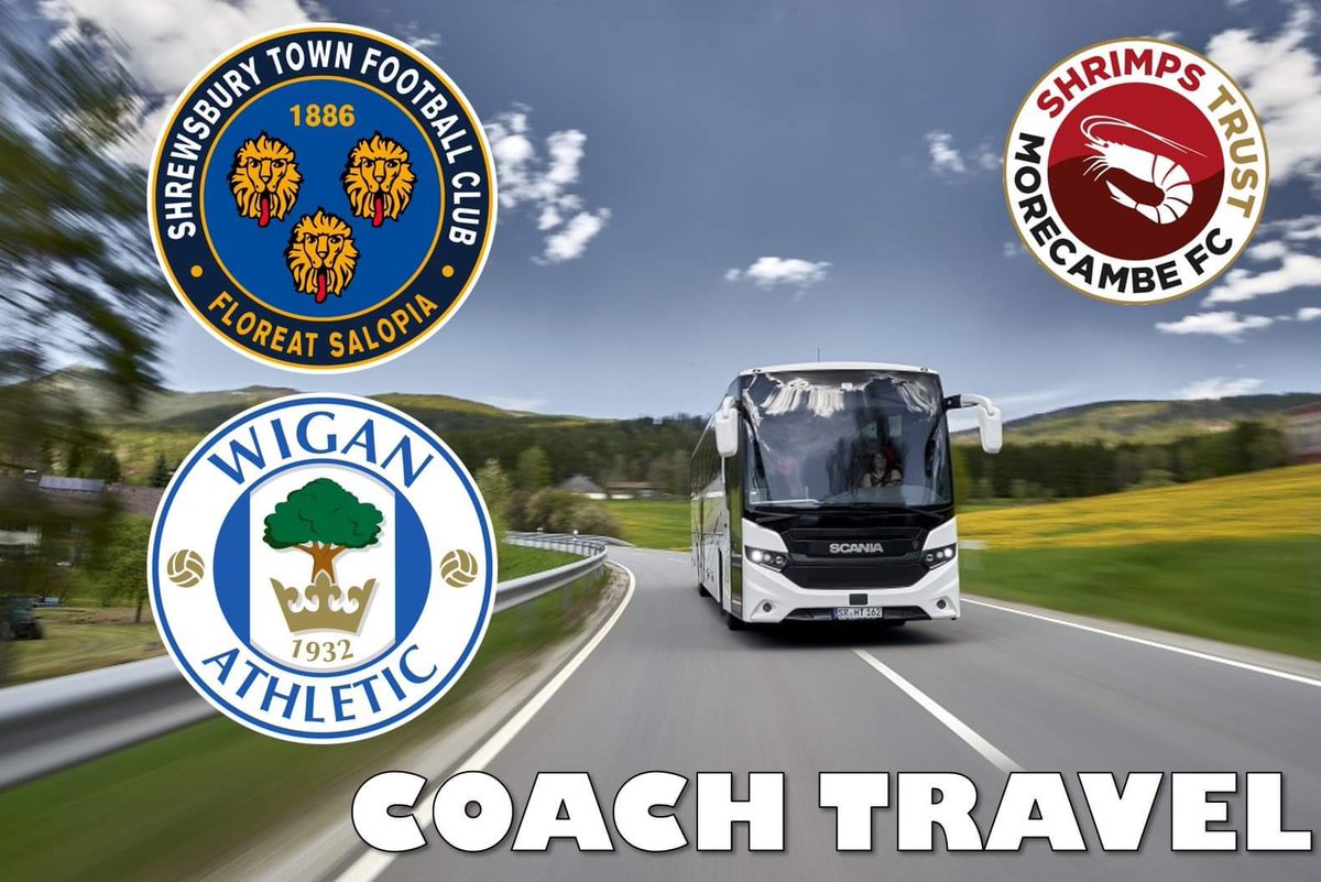 Seats are now available to Wigan Athletic on Saturday 19th March - only £9 for Trust members.
You can also still book for Shrewsbury next Tuesday, only £12 for Trust members.
#Shrimps #UTS ⬆️ 🦐
#ShrimpsTrustTravel 🦐🚌
#ShrimpsOnTour 🦐🎒
#AwayDays 🤾🏻‍♂️⚽️🏟
shrimpstrust.fws.store/Away_Travel/ca…