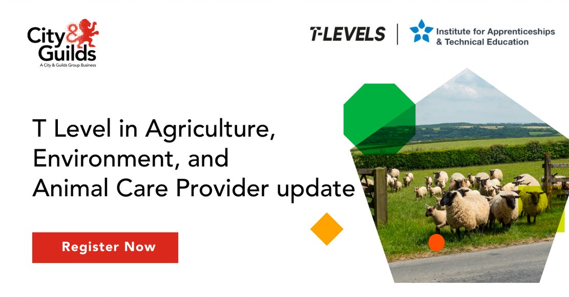 cityandguilds's tweet photo. Join us for a #TLevels webinar update on Friday, 25 March, covering #Agriculture, #Environment and #AnimalCare as we provide an update on the #TechnicalQualifications developments.
Register here: https://t.co/ZBHBjpUIWC
#PlanForJobs #CGTLevels https://t.co/EpOx4i4wkv