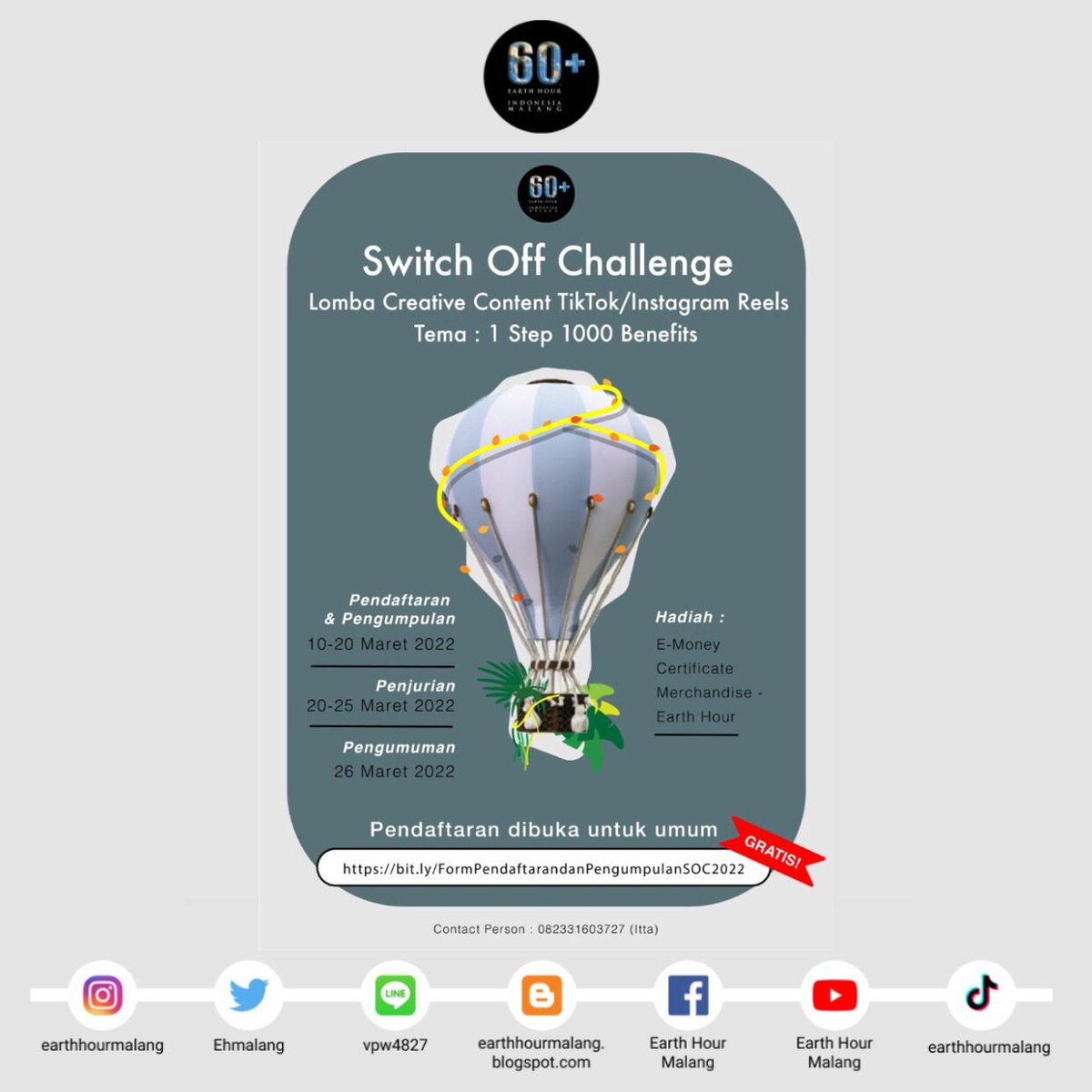 Earth Hour Malang tweet media