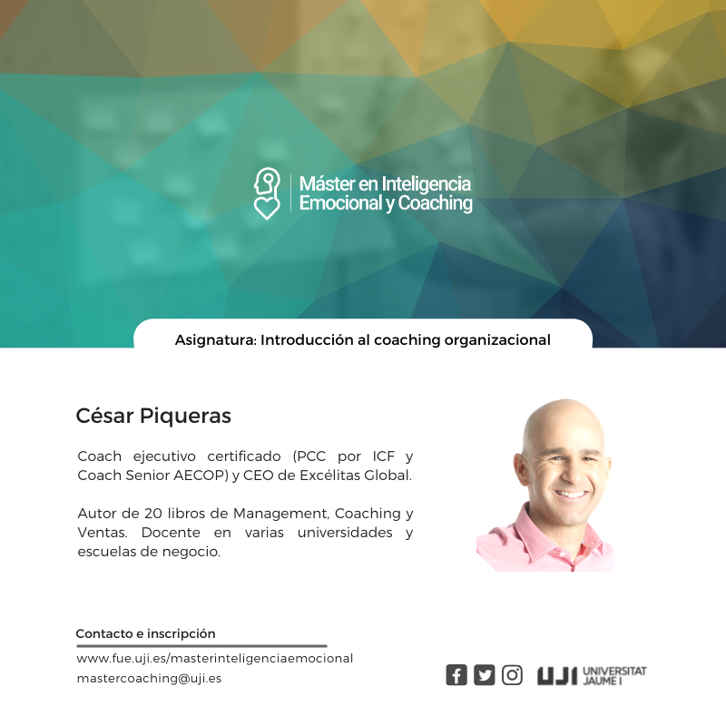Master_IEcoach's tweet photo. 👉 Este fin de semana tenemos con nosotros a César Piqueras. Coach ejecutivo certificado, conferenciante, formador y autor de más de 20 libros de Management, Coaching y Ventas. ¡Todo un placer tenerte con nosotros!😀
❤️Módulo - Coaching
🗓 Sesión 3 - Coaching en organizaciones https://t.co/t0PVwaxwmp
