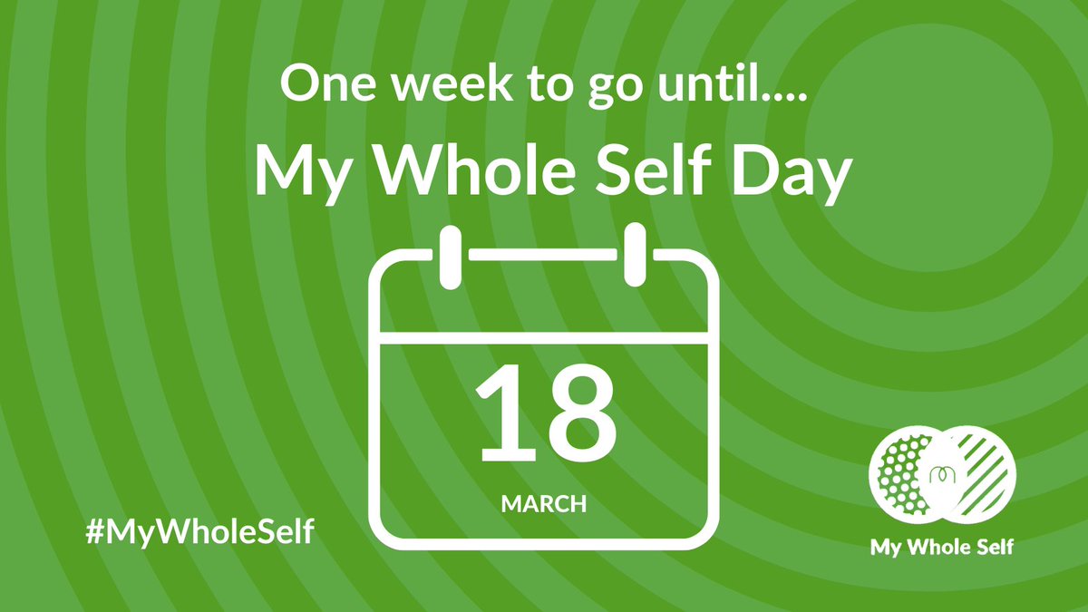 MHFAEngland's tweet photo. ONE WEEK TO GO until #MyWholeSelf Day!
My Whole Self Day is nearly here. How will you be celebrating? Access our free tools and resources to explore how you can get involved on the day (and every day!) 

https://t.co/Ss6xhkuh4n

#MentalHealth #MentalHealthAwareness https://t.co/wZTNRcntUN