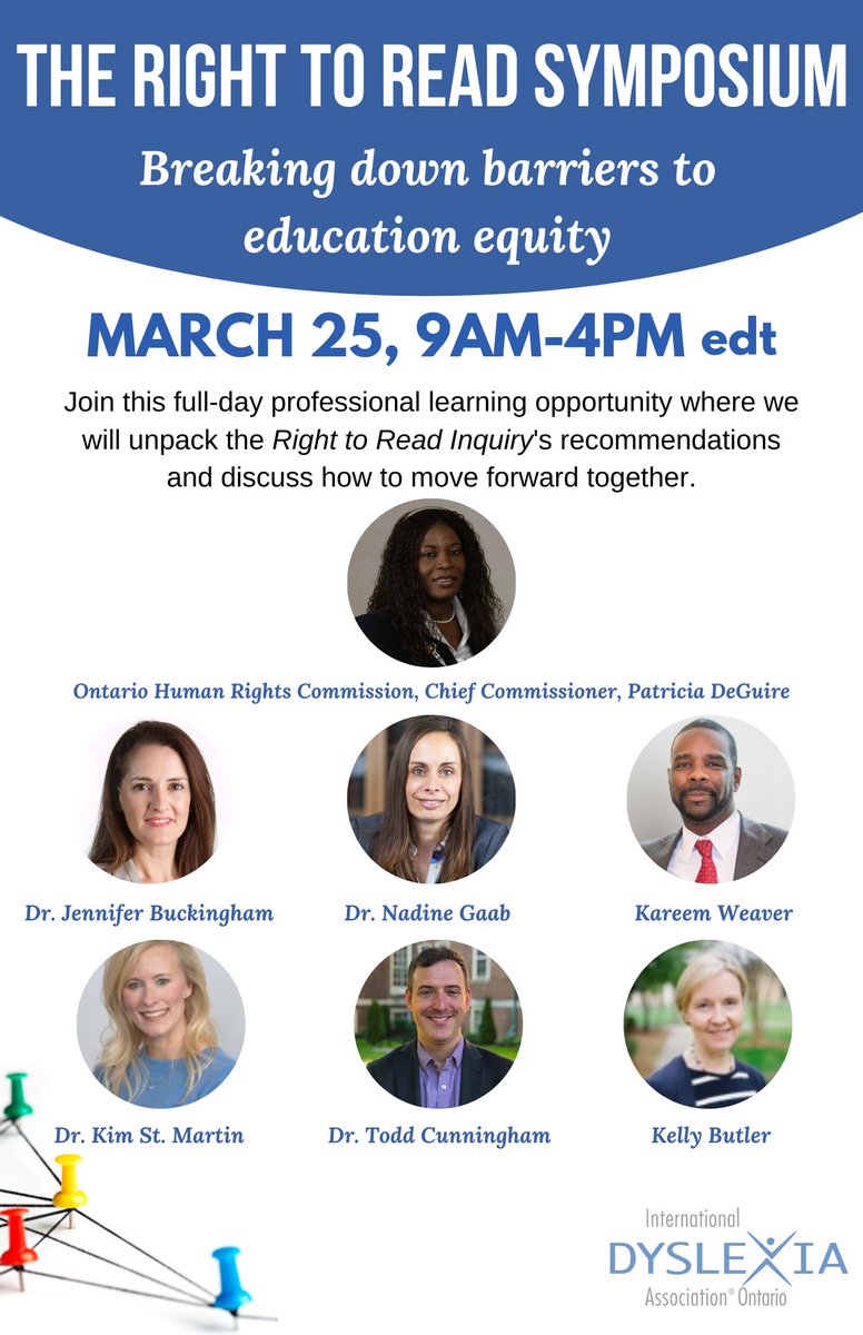 We are very excited to announce that <a href="/OntHumanRights/">The OHRC</a> Chief Commissioner Patrica DeGuire will be opening the #RightToRead Symposium on March 25th!  Register here to join: idaontario.com/the-right-to-r…