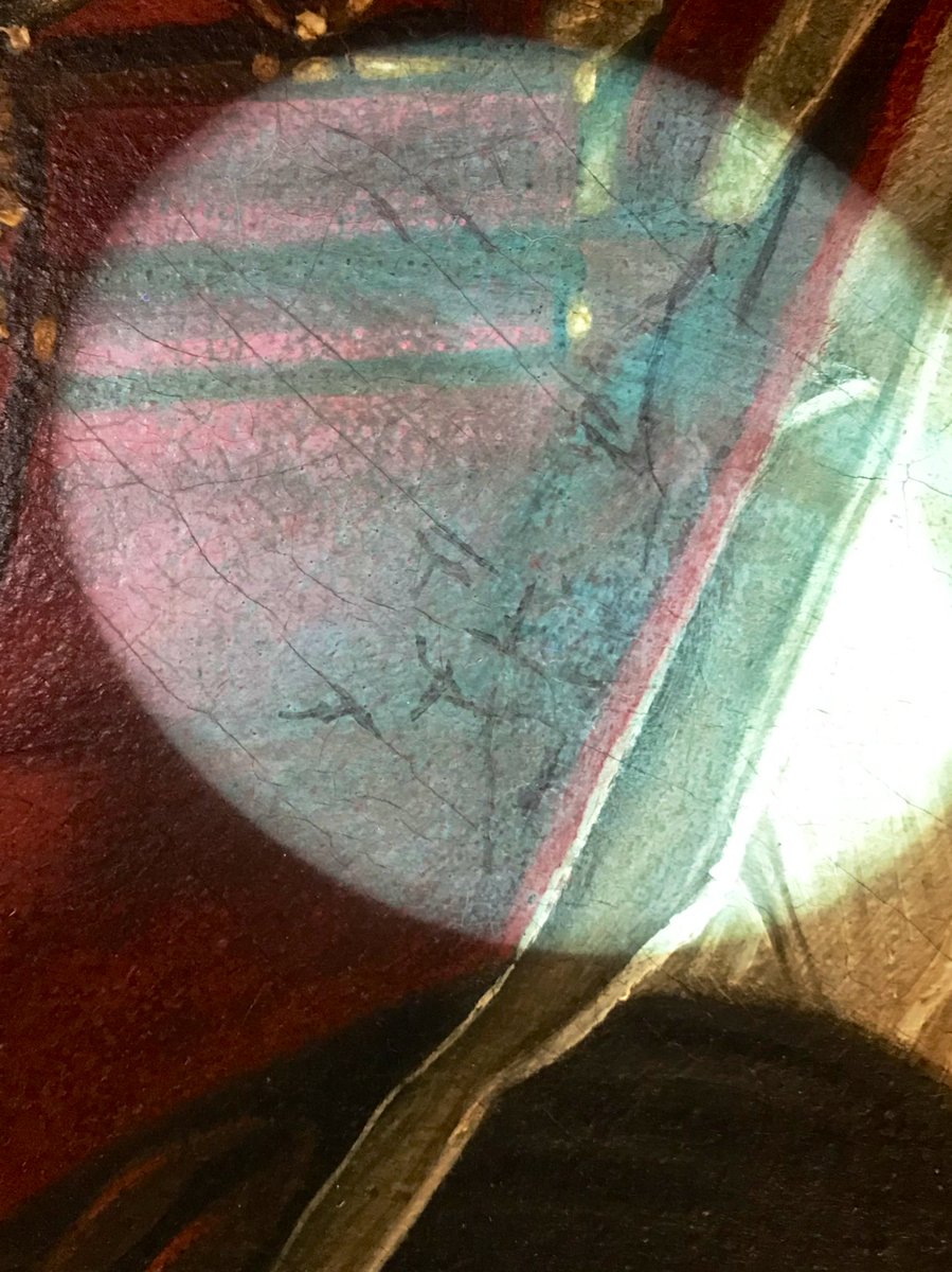 “The painting has not been restored”

My UV torch: