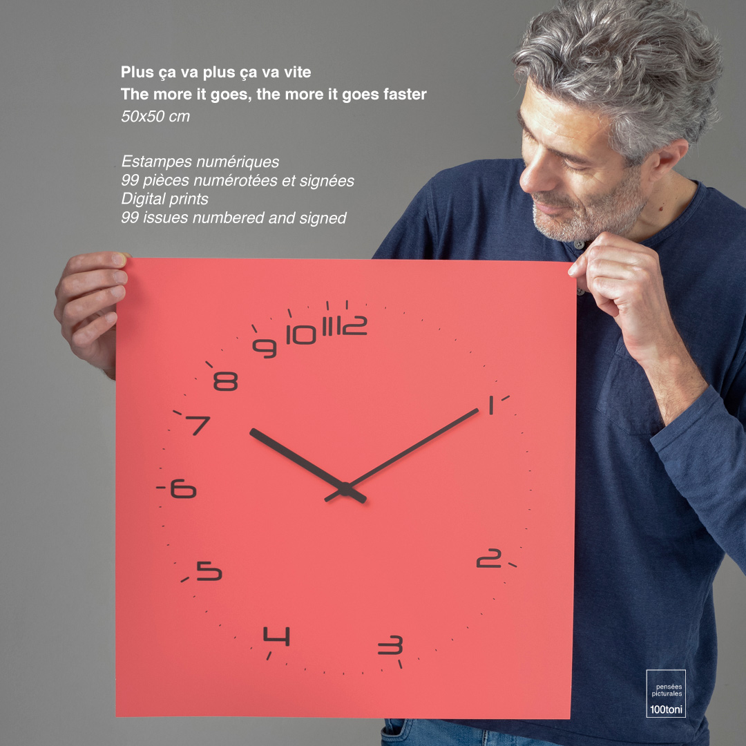 100toni's tweet photo. This impression that the more we advance in life, the faster time passes... 
😀
https://t.co/peWmbain2g

#time #clock #art #digitalprint #100toni #LimitedEdition https://t.co/F911vcNfU5