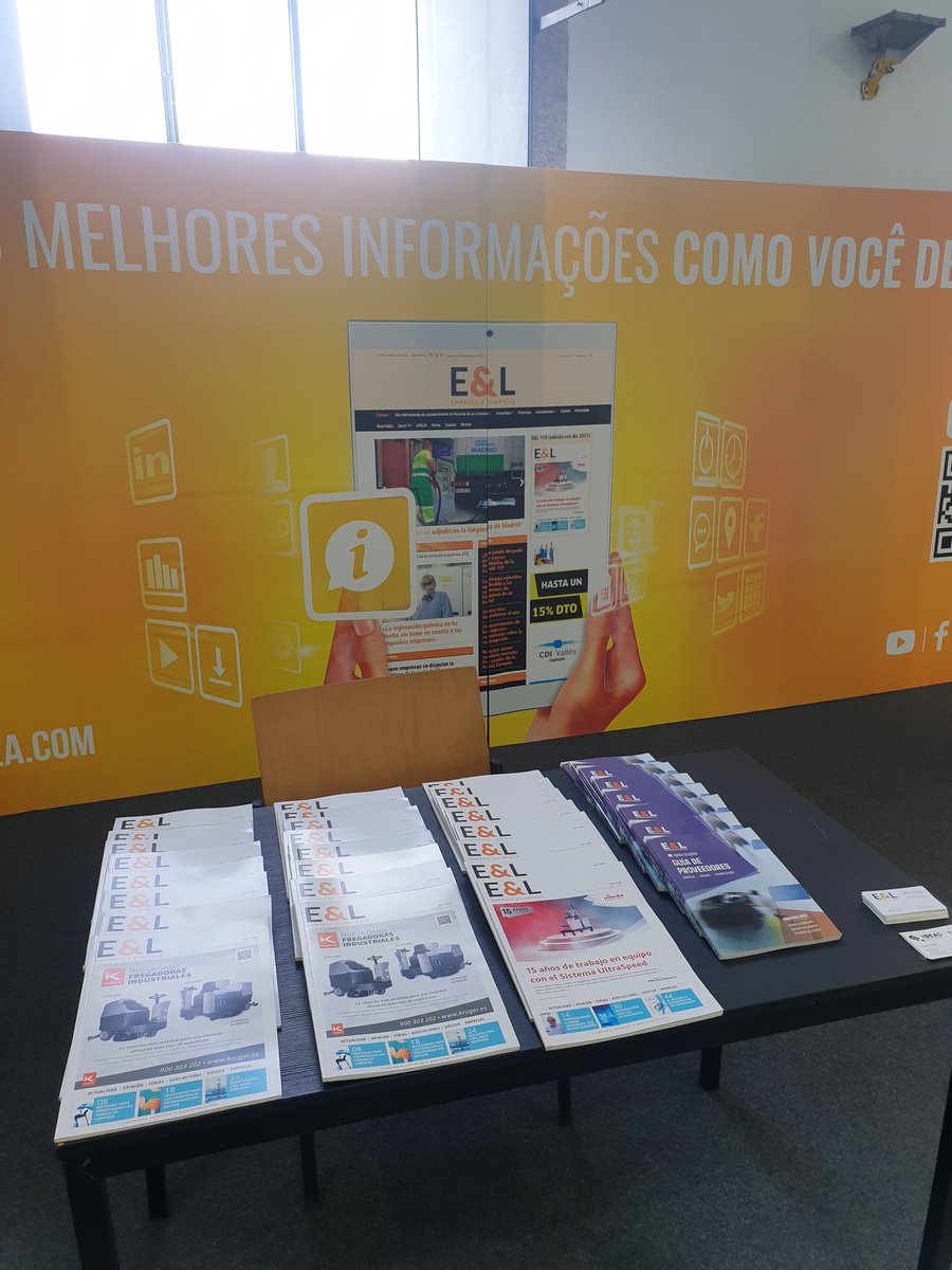 revista_EyL's tweet photo. E&L asiste a la segunda edición de CleanTek Show Oporto, la feria del sector de la limpieza profesional dirigida al mercado portugués e ibérico
#cleantek https://t.co/TQCofSYiy6