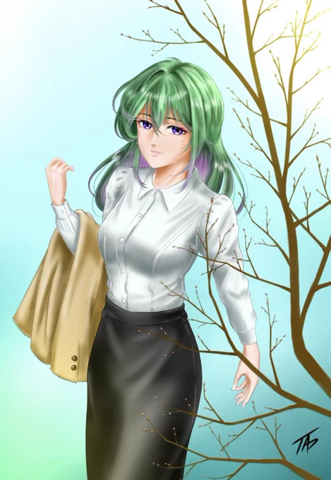 #絵描きさんと繫がりたい #イラスト #イラスト好きな人とつながりたい  暖かくなって春を感じる 日が多くなってきました そろそろサクラも咲き 始めますかね 年度末の忙しさも ようやくひと段落です