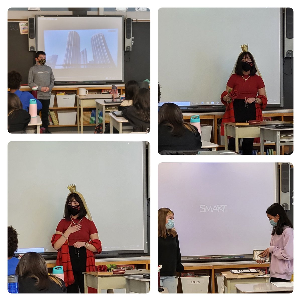 _Mrs_Fernandez's tweet photo. Presenting their Historical Fiction novels. They were newscasters, salespeople, librarians...a few acted out a scene and some even made their own book trailers. Great job by all! 👏🏼 #bookreports #bookpresentations #languagearts https://t.co/vugCebWbp9