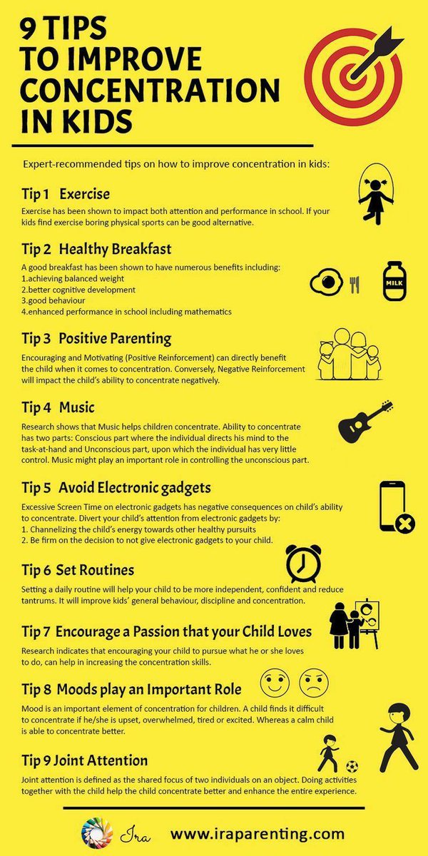 TCEA's tweet photo. 9 Tips to Improve Concentration in Kids
  
📸 IraParenting #education #learning https://t.co/UXKfHltOHd