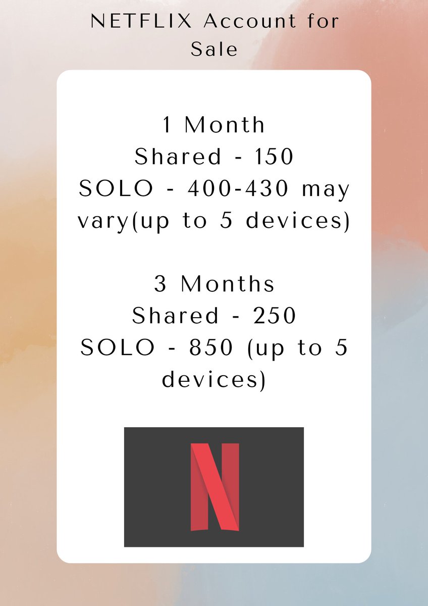 Tannie13l's tweet photo. #NETFLIX PREMIUM ACCOUNT FOR SALE 💫

DM me for more details. https://t.co/KLPFcRcyO0