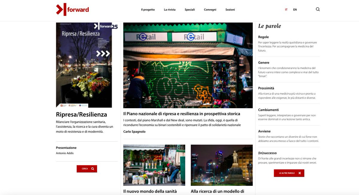 forwardRPM's tweet photo. Il nuovo numero di Forward, dedicato alla parola RIPRESA/RESILIENZA, è online. Solo per citarne alcuni troverete i punti di vista di @AlessioDAmato_, @mando_anna, @FulvioMoirano, @Agenas_Salute: 40 pagine accompagnate dal reportage di 
@LorenzoDeSimone.

🔎https://t.co/vniHqVpE3I https://t.co/VGhydNDXtQ