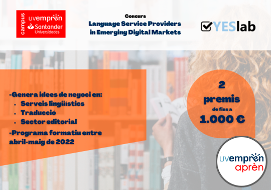 UVempren_'s tweet photo. #UVemprén i el #YESlab de la @FILTRADCOMUV @iulma promouen un concurs universitari amb dos premis de fins a 1⃣0⃣0⃣0⃣ € per a generar idees de negoci en els àmbits dels serveis lingüístics i traducció i el sector editorial
📆Sol·lcituds fins el 8/04
ℹ️ https://t.co/Zm9Owu1bcj https://t.co/TujBhZUTCx