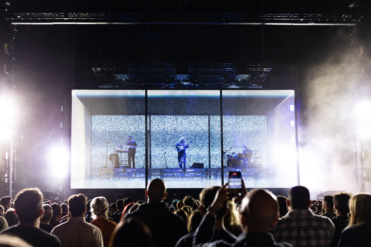alt_J's tweet photo. Us three and the lightbox are performing in Austin tonight. https://t.co/fseX7qnNDk