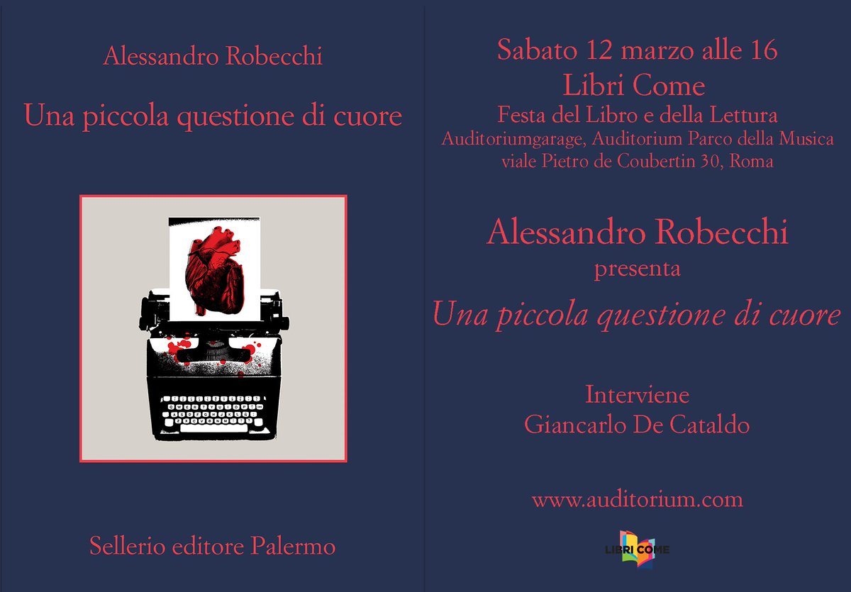 sellerioeditore's tweet photo. Due indagini che finiscono per incrociarsi e insieme ci trascinano dentro la #MilanoNera di @AlRobecchi. Vi aspettiamo alle 16 all'Auditoriumgarage di @libricome in compagnia di Giancarlo #DeCataldo.
https://t.co/1ZoMm7HLcl https://t.co/IR2P9PruMG