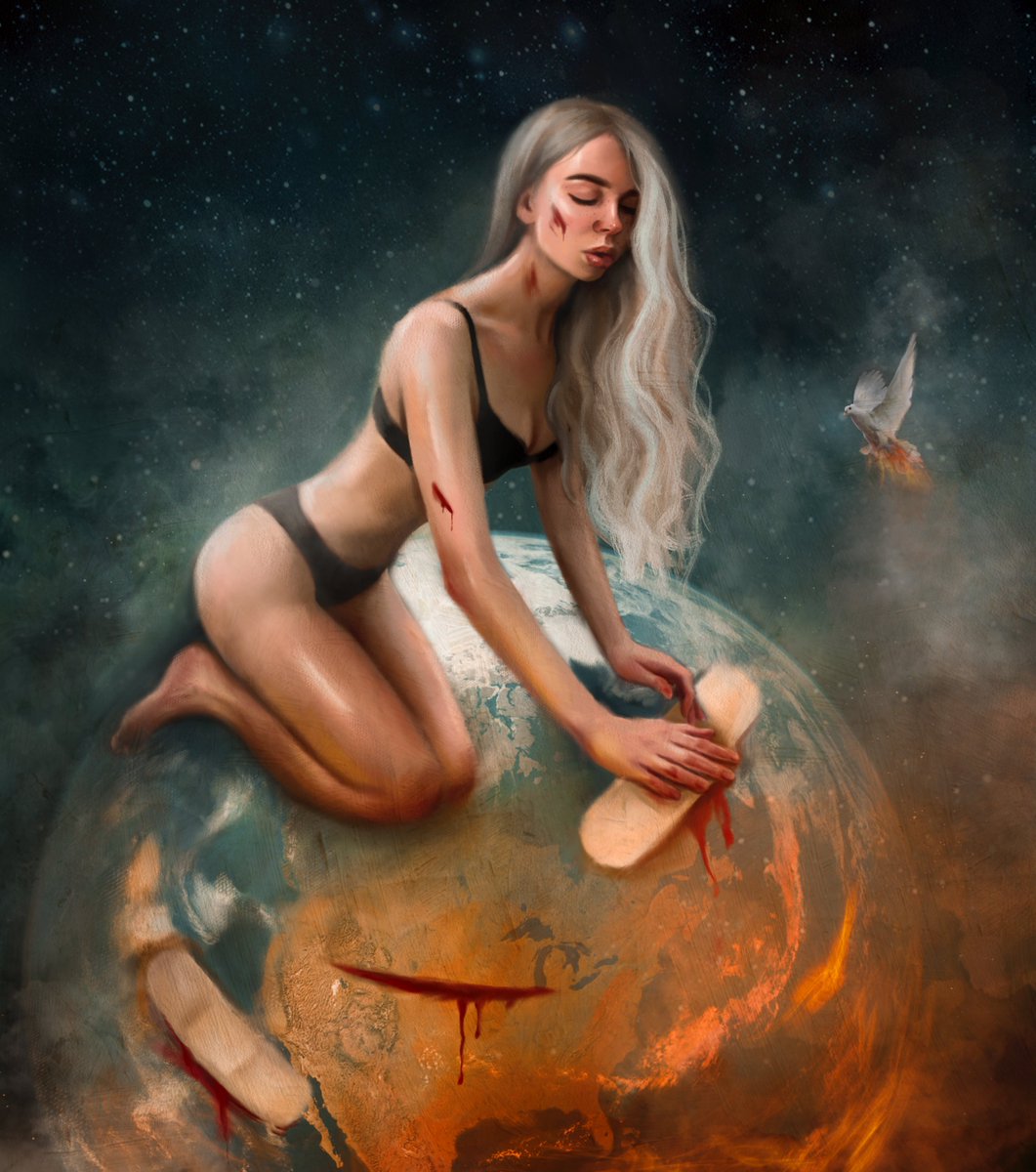 Enartmur's tweet photo. My new drop on @foundation! 🌐 🕊️
"Wounded World"

https://t.co/C3qYFmpfy0 https://t.co/PI3WtojwEk