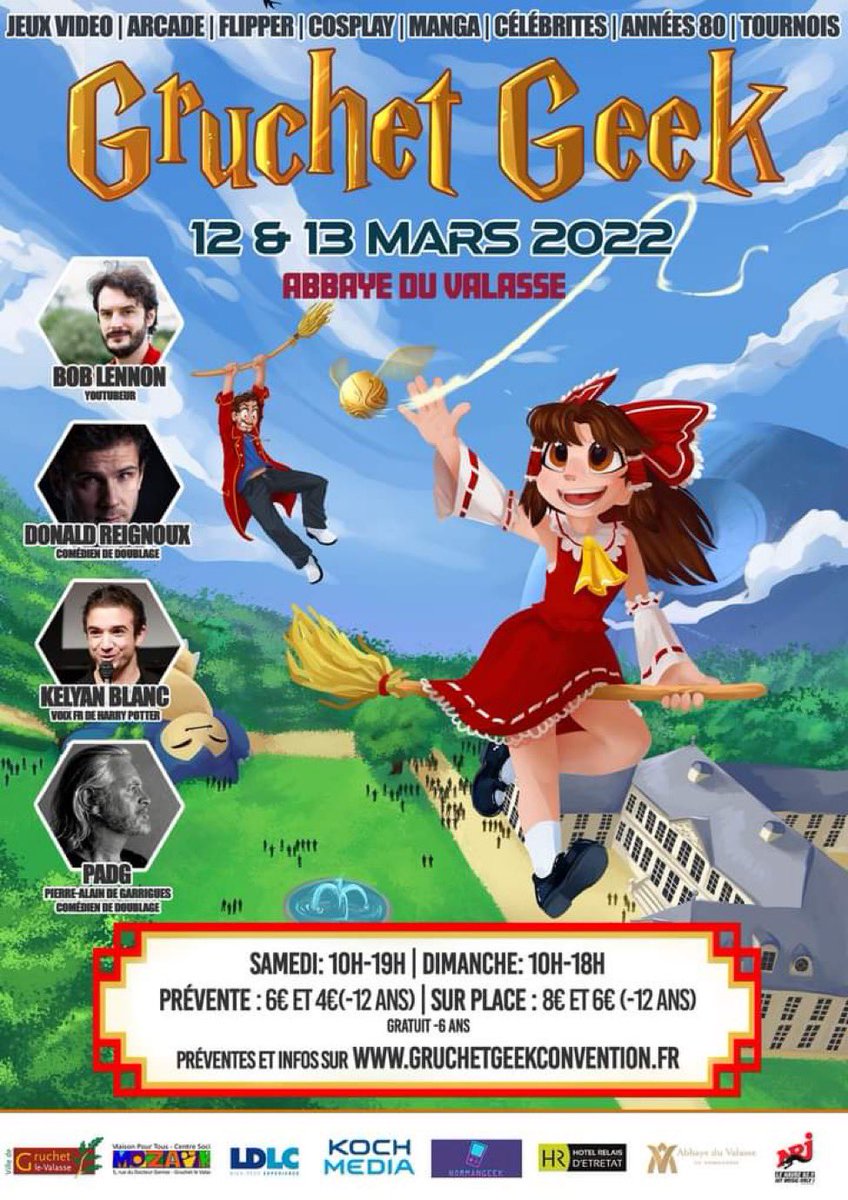 Donald Reignoux (@donaldreignoux) on Twitter photo Et c’est reparti pour une nouvelle date ! Si vous êtes dans le coin du Havre ou Rouen , on vous attend avec <a href="/RoiLennon/">Bob Lennon</a> , <a href="/PADG_officiel/">PADG</a> et Kelyan Blanc (Mr Harry Potter ) à la <a href="/GruchetGeek/">Gruchet Geek Convention</a> ce week end 😬 Et c’est reparti pour une nouvelle date ! Si vous êtes dans le coin du Havre ou Rouen , on vous attend avec <a href="/RoiLennon/">Bob Lennon</a> , <a href="/PADG_officiel/">PADG</a> et Kelyan Blanc (Mr Harry Potter ) à la <a href="/GruchetGeek/">Gruchet Geek Convention</a> ce week end 😬