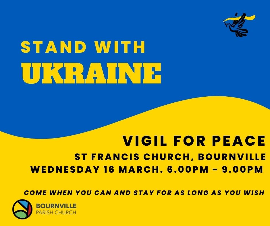 BvilleParish's tweet photo. All are welcome to join us as we hold a vigil for peace on Wednesday 16th March. https://t.co/eY9NjIXRvS