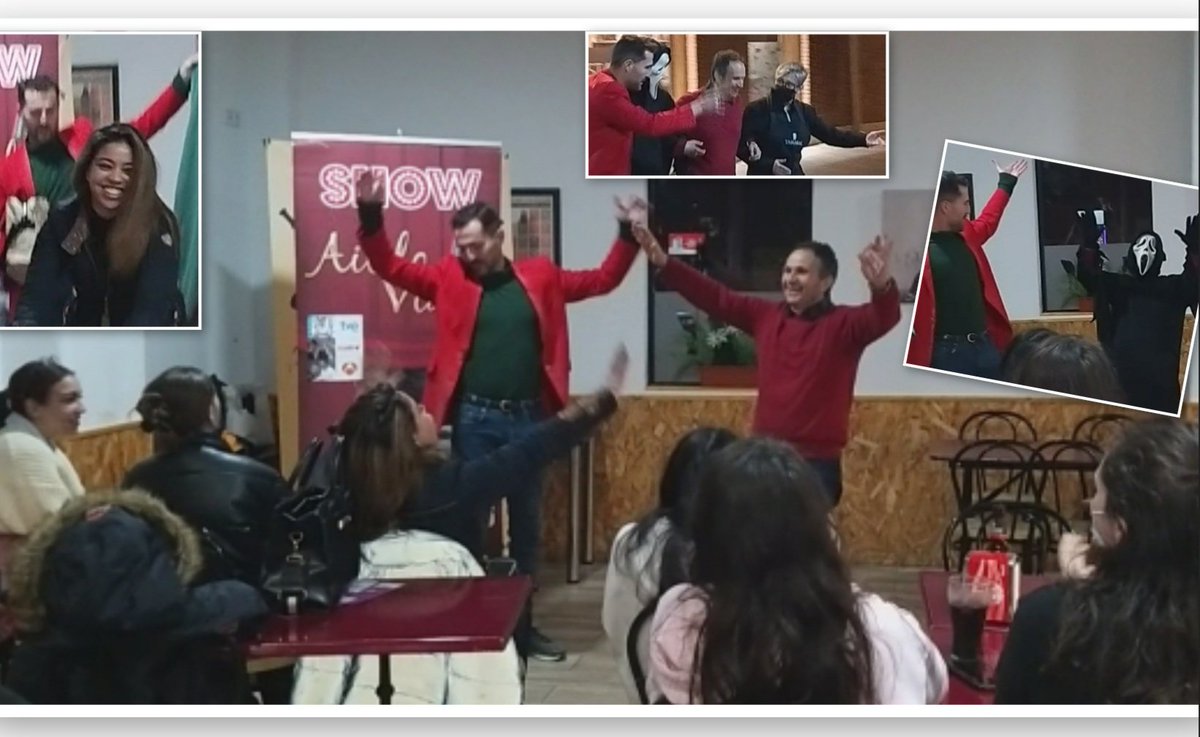 AildoVidal's tweet photo. Noche épica con #PacoG @genovartpalet y #Scream porque repartí flyers y conseguí meter gente y salvé el show con su ayuda @manalitamanall @orismnt #humor #magia #shows https://t.co/S4trx1VAXn