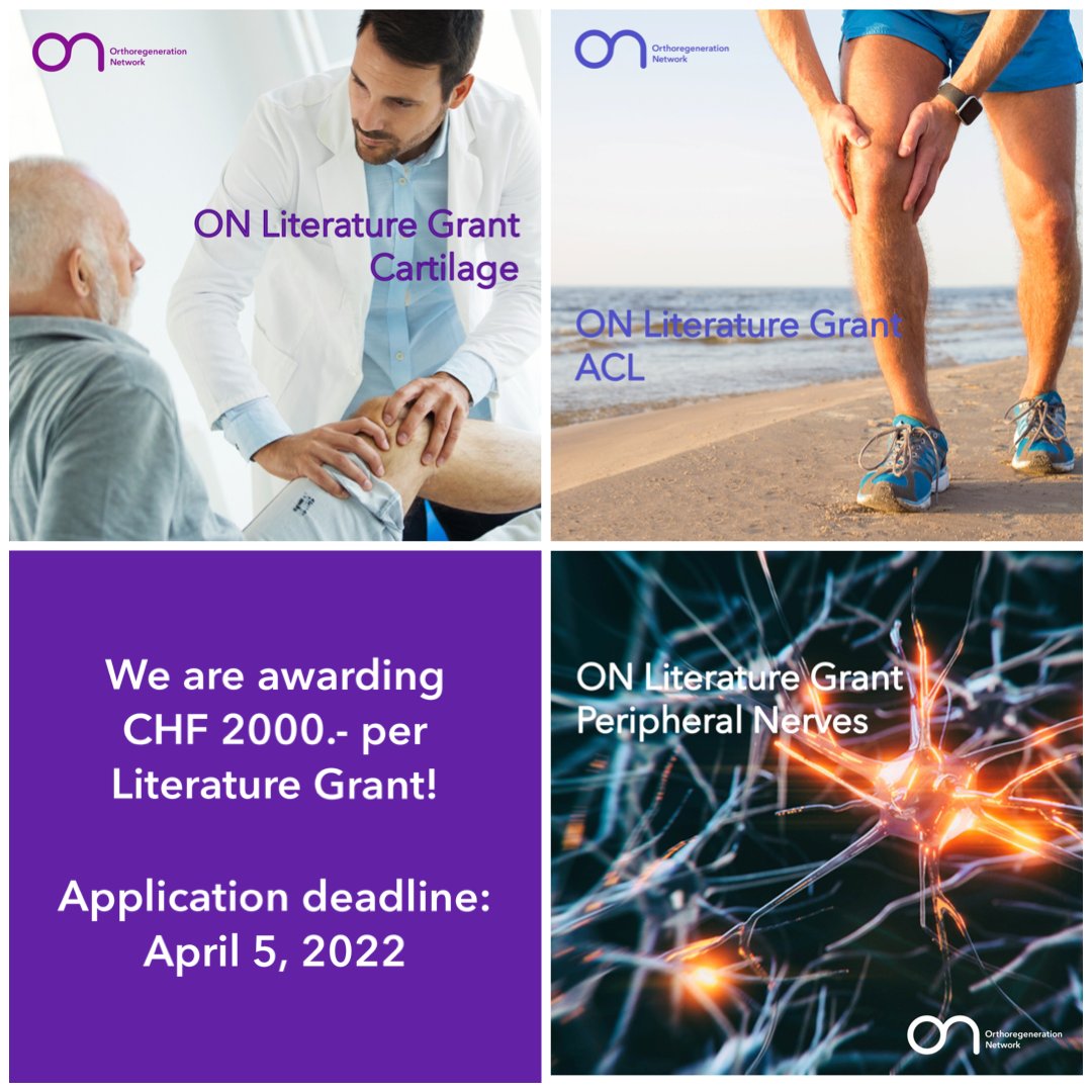 Our new Literature Grants #ACL, #Cartilage and #PeripheralNerves have been announced! Find out more and apply now: loom.ly/3EO5BRA
#literature #grants #orthoregeneration #onfoundation