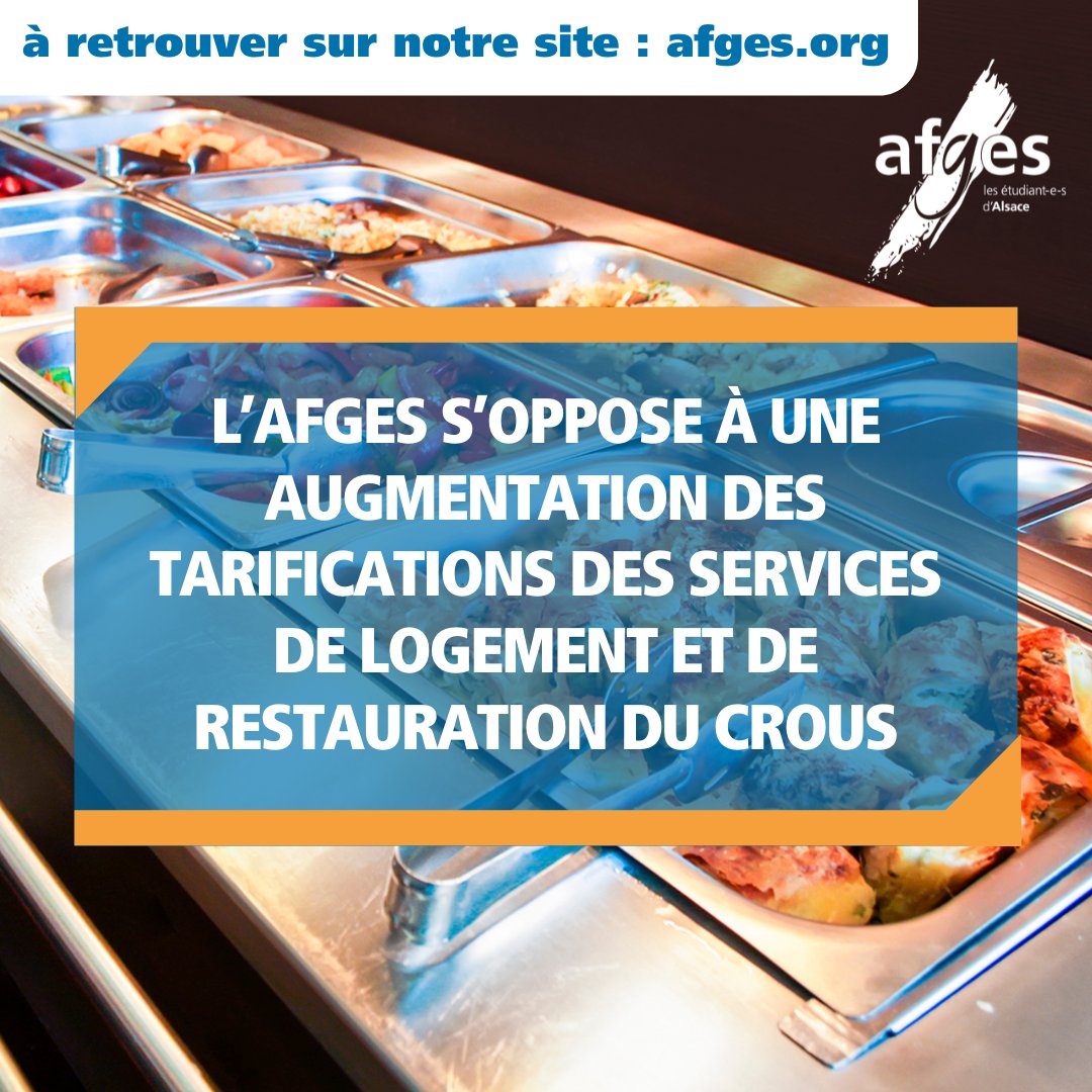 Une proposition d’augmentation quasi systématique des loyers dans les résidences étudiantes a alerté les élus de l’AFGES lors du Conseil d’Administration du @croustrasbourg.

afges.org/logement-et-re…

<a href="/La_FAGE/">FAGE</a>