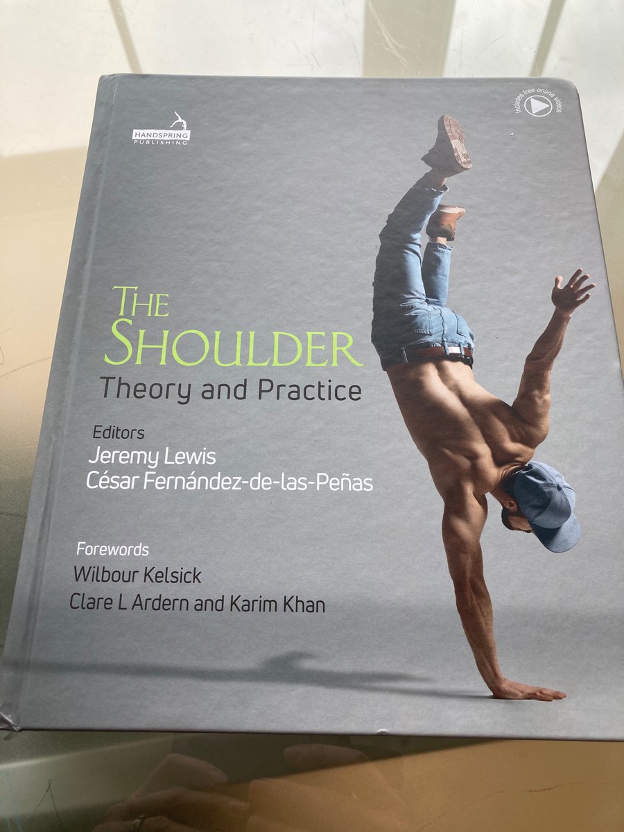 McCreesh_Karen's tweet photo. It’s arrived…All those years as a ‘shoulder nerd’ finally paying off! 😄  Proud to have had a small part in this book, along with my brilliant PhD students @kathrynfahy4 and @NBradyPhysio Thank you @JeremyLewisPT 🙏🏻 It’s a wonderful book-everyone, get one!  @HandspringLtd https://t.co/y4FXQNRn58