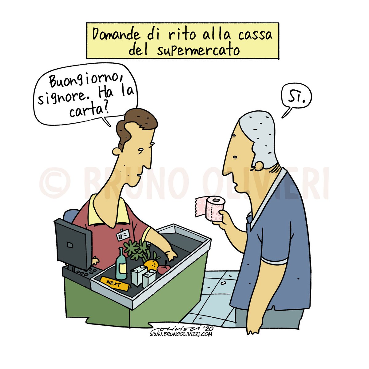 Nicosantaclauso's tweet photo. Ogni tanto ho il piacere di riproporvela. ❤
#satira #comics #cartoons #fumetti #vignettedivertenti #cartafedeltà #affiliazioni #supermercato #clienti #cassieri https://t.co/D4cZ3tUgKm