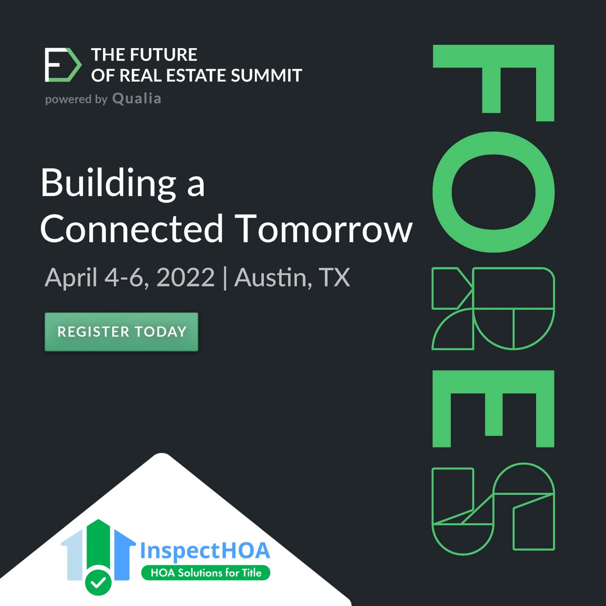 WeAreRexera's tweet photo. Super excited to announce that @InspectHoa is the sponsor for The Future of Real Estate Summit (FORES22)!
Learn more at https://t.co/28CKR1gWUl
#fores22 #qualia #realestate https://t.co/kSadc6CaH6