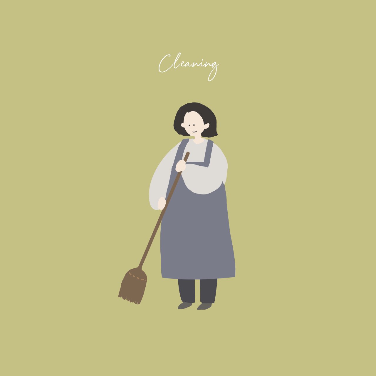 Az お掃除୨ ୧ 断捨離の後 好きじゃないお掃除がやりたくなる不思議 断捨離 似顔絵イラスト ゆるいイラスト 女の子のイラスト 韓国イラスト お絵描き イラスト 似顔絵 Illustration 絵描きさんと繋がりたい イラスト好きさんと繋がり