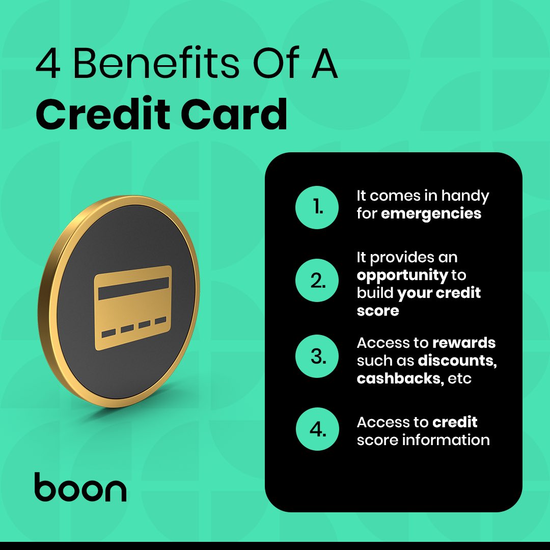 boon_cards's tweet photo. Credit cards are not a ‘bad thing’ like people usually think. 

Here are a few benefits to having a credit card.

#booncredit #boon #creditcard #fintech #finance https://t.co/IeoBWUaZUs