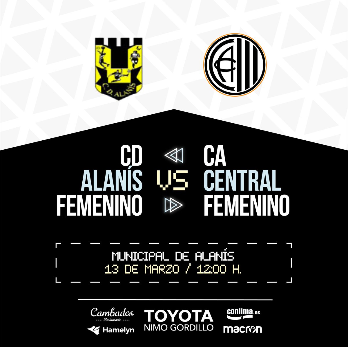 CAC_Fem's tweet photo. 🔜💪 ¡Cada vez nos falta menos, chicas! ¡A POR NUESTRO OBJETIVO!

🆚️ #Alanís 
🏟 Municipal de Alanís
📅 Domingo 13 de marzo
⏰ 12:00 h.

#CACFem ⚫⚪⚽️ https://t.co/fFXaTOHgtO