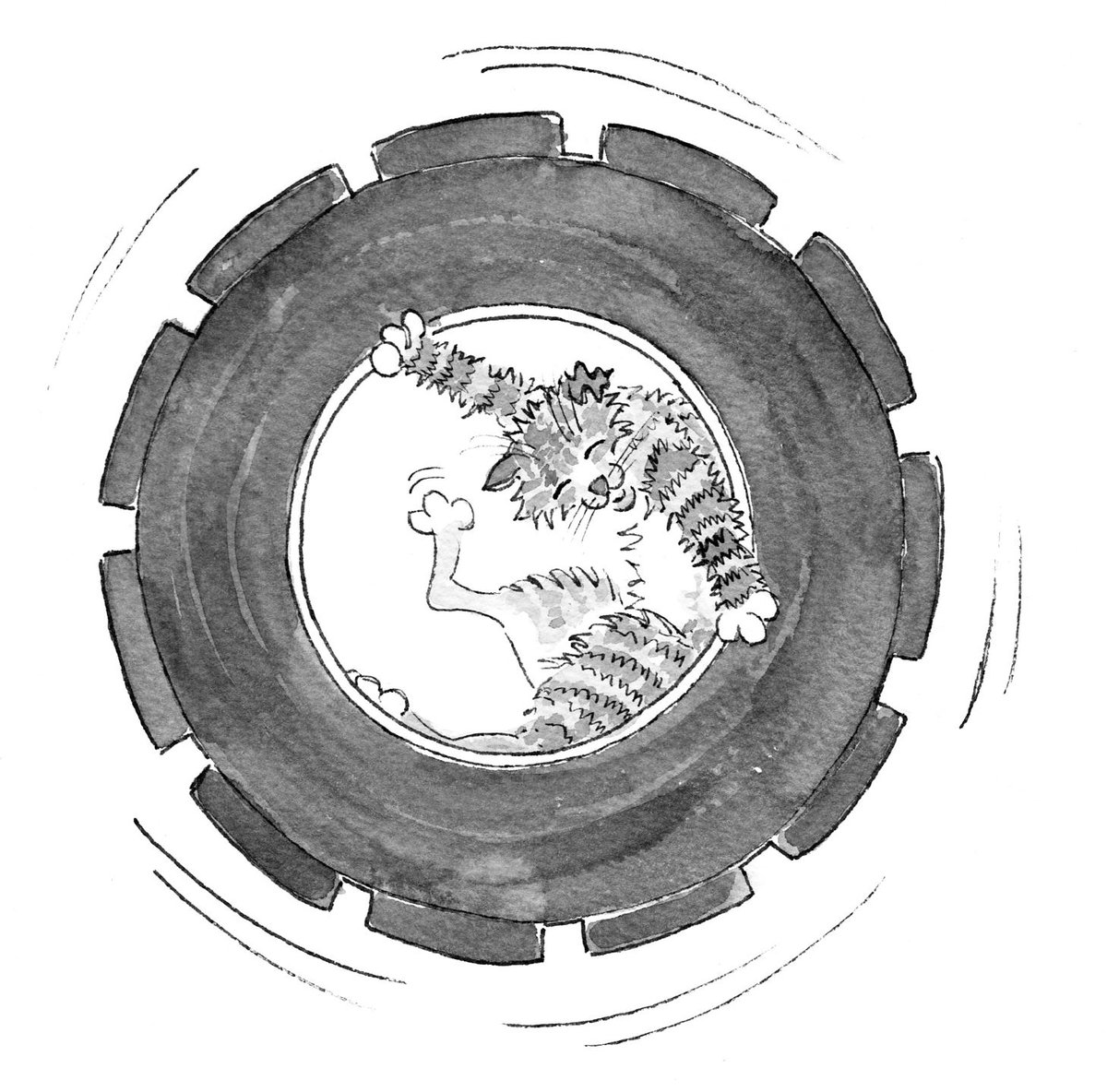 JacksonArt9's tweet photo. Woohoooooo! That Friday free wheelin' feeling...
Pen and watercolour #illustration from book series #badgerthemysticalmutt featuring Timmy, the cat with the crumpled ear, who was one of our family cats. Loved him. Legend. #artwork #FridayVibes
#drawing #publishing #cats https://t.co/gJFSlyL4ot