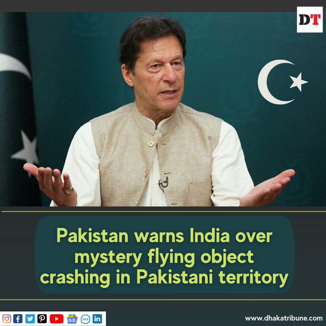 DhakaTribune's tweet photo. On Friday, an Indian-originated, but unidentified high-altitude supersonic object crashed in Pakistani territory.
To know more, click on the link below 🔽
https://t.co/hTRYyimaBT
#indiapakistan #indiapakistanrelations #airspaceviolation #crash #intelligenceattack https://t.co/Zx5t4vex5P