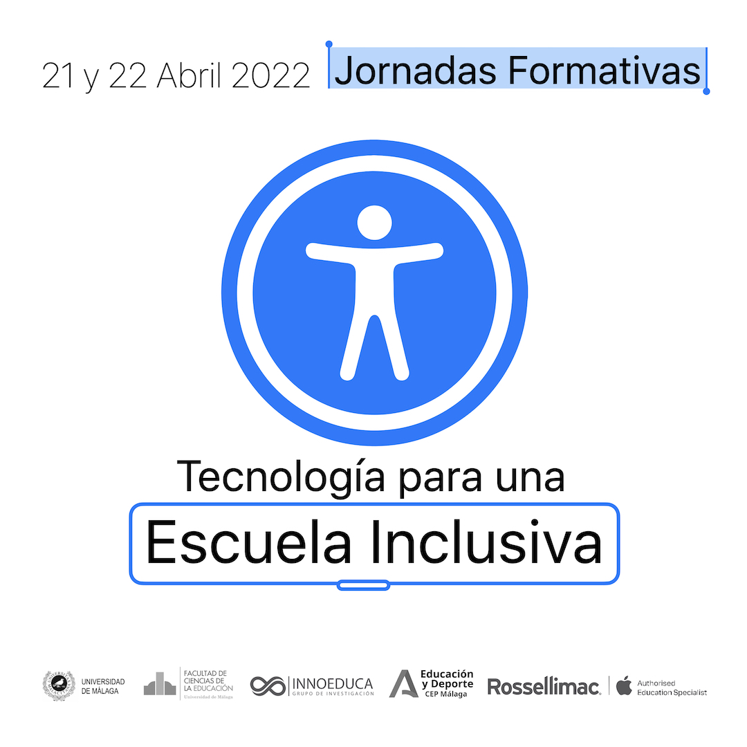 RossellimacEDU's tweet image. Jornadas Formativas:
"Tecnología para una Escuela Inclusiva"

🗓21 y 22 de Abril 2022
📍Híbrido: Málaga + Online

+info: bit.ly/linkuma

Participan: @rosaliarte @EscuelaPBL @AnaZamora77 @nquerot
@karenllorente @edpuzzle_es @SmileandLearn @AntonioMarquez_ #accesibilidad