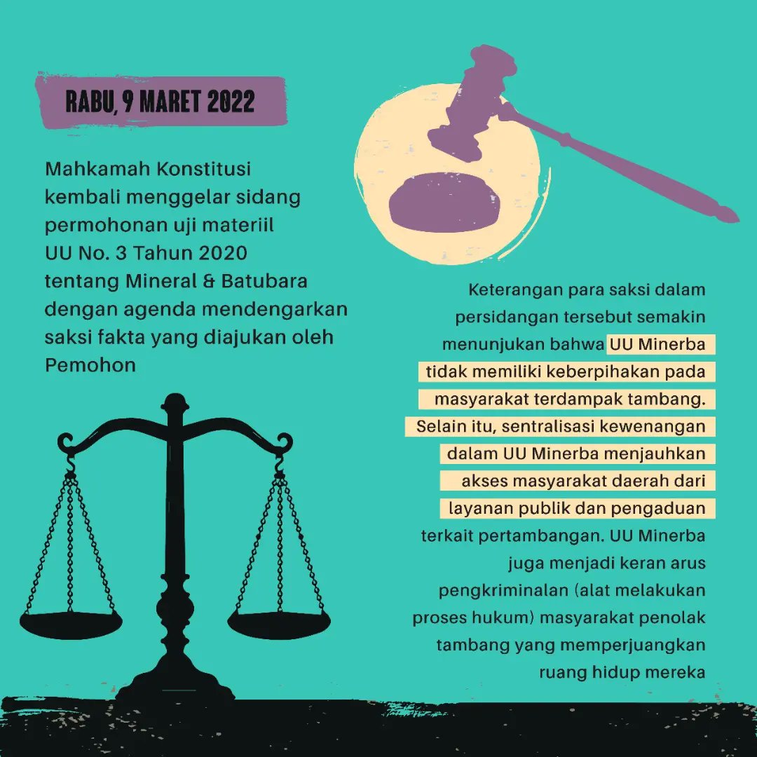 LBHBandung's tweet photo. Para saksi fakta menjelaskan kondisi nyata yang terjadi pada masyarakat terdampak aktivitas industri pertambangan pasca UU Minerba disahkan.

#UUMinerbaCuanOligarki
#PetakaUUMinerba
#CabutUUMinerba
#BersihkanIndonesia https://t.co/vEhyO3Mkj5
