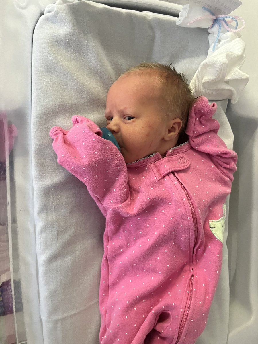 Sweet baby girl came 5 weeks early! She is the tiniest peanut and doing great! #Myles #preEclampsia