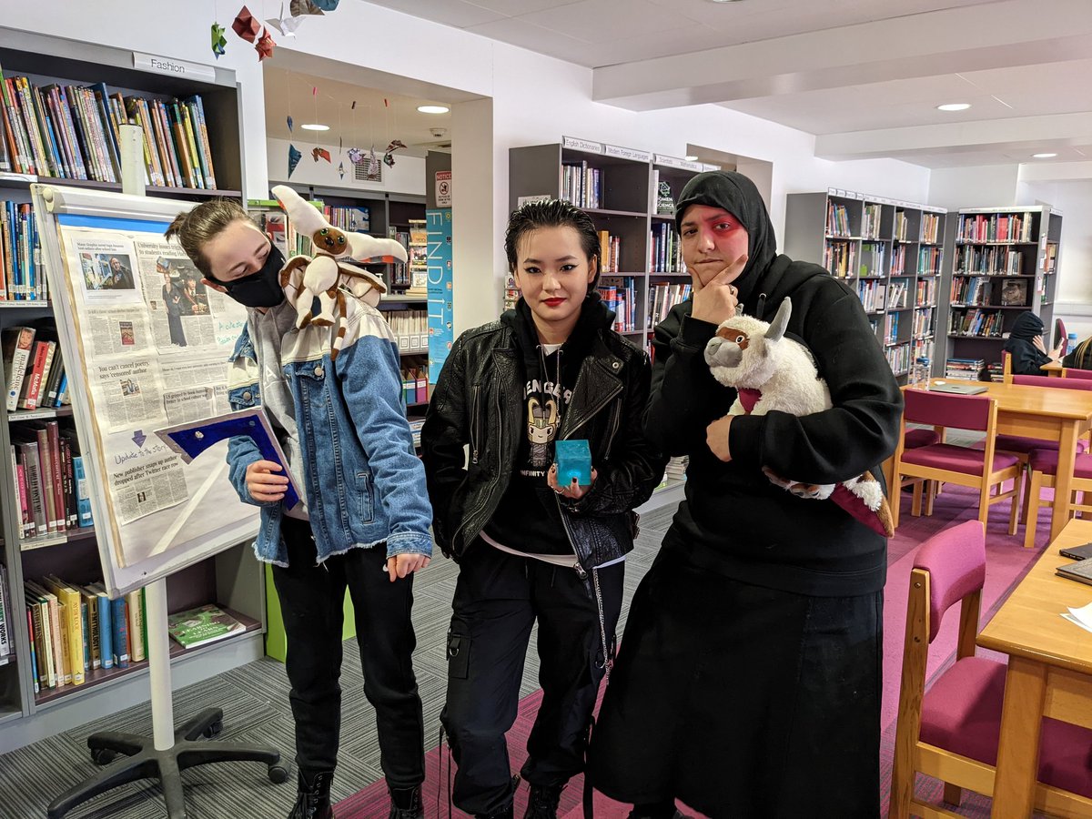 Library_EHS's tweet photo. World Book Day costumes! Woo hoo!#WorldBookDay #worldbookday2022 https://t.co/eG3phHQ8IB