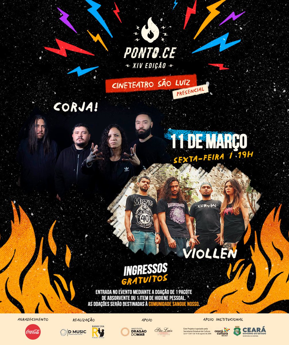 PontoCE's tweet photo. Hoje é dia do metal no @CineteatroSL. Ingressos disponíveis https://t.co/1rQwPPhEEW 🔥 https://t.co/tCczsdgwDt