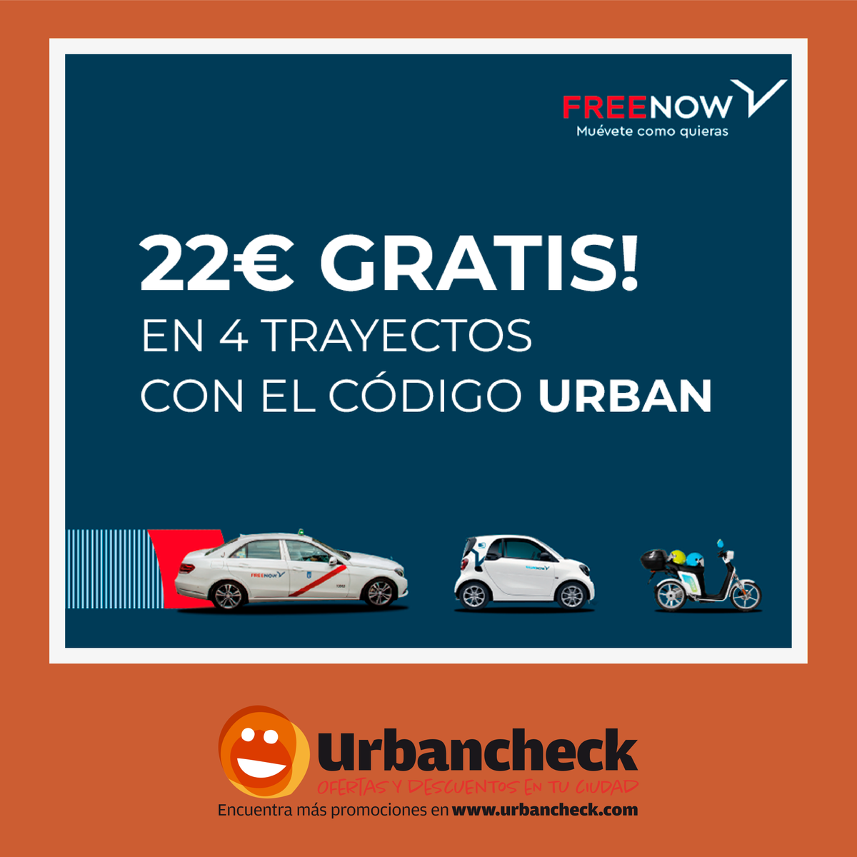 urbancheck's tweet photo. Muévete a con @freenow.es y consigue esta pedazo de oferta con Urbancheck. 
https://t.co/jtKFrusCbV

.
.
.
#descuentoshot
#ofertasdeldia
#ofertasmagazine
#ofertassemanales
#ofertasTodoslosdias https://t.co/81KH63iv9a
