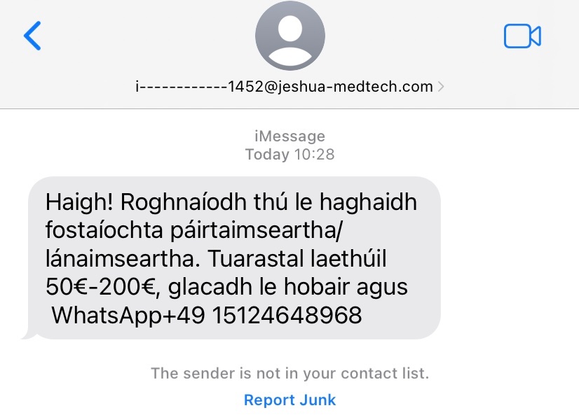 MimiRoug's tweet photo. Féach ar seo! Scams ag céiliúradh Seachtain na Gaeilge 🍀#seachtainnagaeilge @TG4TV https://t.co/2z32zw46uy