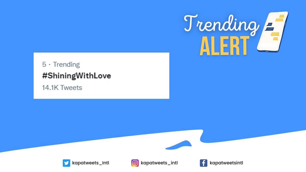 Kapatweets_Intl's tweet photo. #ShiningWithLove is now on the 5th spot. Salamat po sa Dios!

#MCGICares https://t.co/4yfVRO7eai