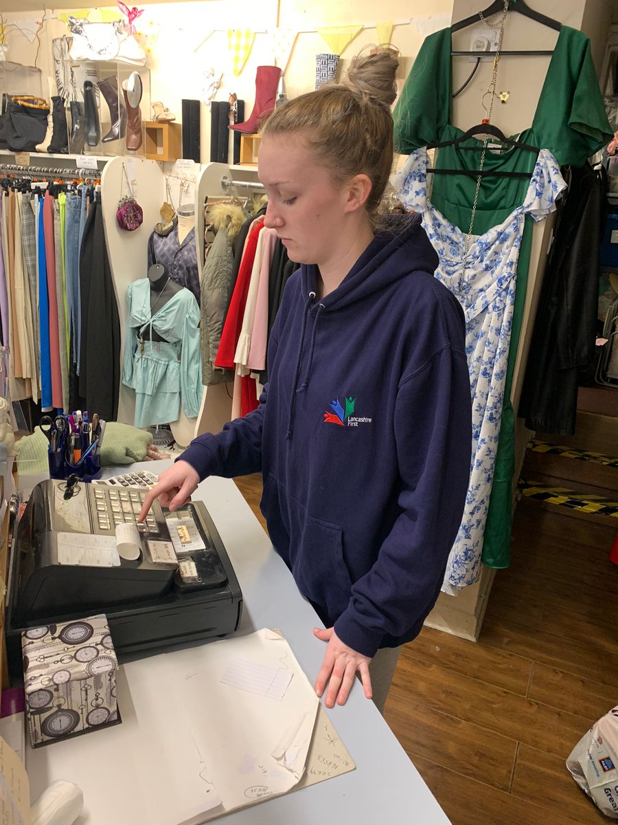 Over the last 4 months we've had a Kickstart scheme member with us.

Chloe's tasks included operating the till, customer services, pricing items, steaming garments &amp; tidying the shop. 

She's gained retail experience whilst also working with people with learning disabilities.