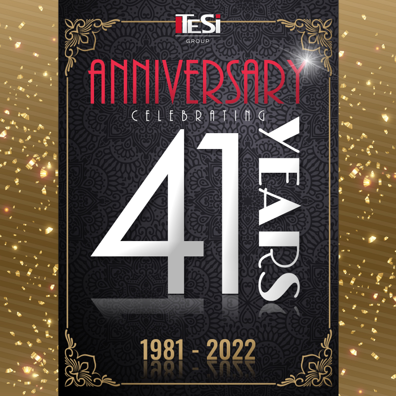 TesiGroup_'s tweet photo. 1981-2022 41esimo anniversario.
La ricorrenza del 41esimo #anniversario è uno stimolo per continuare a lavorare con professionalità per raggiungere obiettivi più ambiziosi

Ringraziamo i #dipendenti, #clienti e tutti coloro che hanno preso parte alla storia della nostra #azienda. https://t.co/lTYVhZRRyC