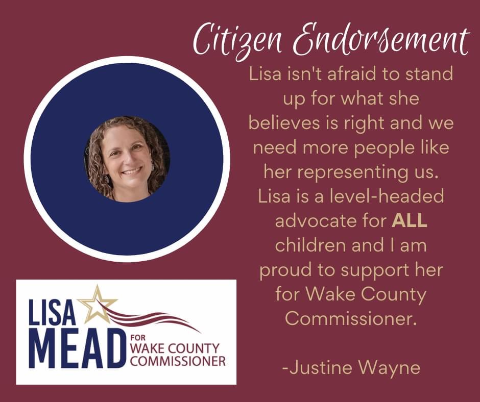 lisanmead's tweet photo. Today’s citizen endorsement goes back to 2001, my first “real” job working in the childcare public subsidy program at a Chapel Hill/Durham nonprofit. See full text here: https://t.co/1DZk1tmL0y #ncpol #nced #Elections2022 #momcandidate #womenempowerment https://t.co/TMgYEm887L