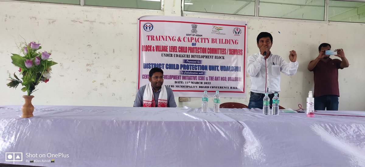 dcudalguri's tweet photo. Training and capacity building of Block & Village level child protection committees/members organized by District Child Protection Unit, Udalguri in collaboration with CDI, The Ant NGO, Udalguri at Udalguri Municipality Board Conference Hall today.
#dcudalguri #uday_praveen https://t.co/pP7hLdk3AR