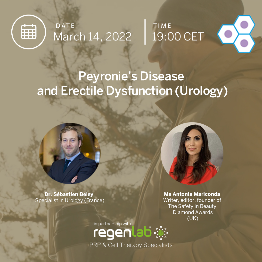 regen_lab's tweet photo. [Regentalks] ❄️ #Peyronie’s Disease and #Erectile Dysfunction #Urology with Dr. Sebastien Beley (FR) and  Ms. Antonia Mariconda (UK)
📅 14th March
⏰ 7 PM CET
👉 https://t.co/z9S3ELigdu

#PRP #PlateletRichPlasma #Urology #Lapeyronnie #ErectilDysfunction https://t.co/uEZYVgKvH2