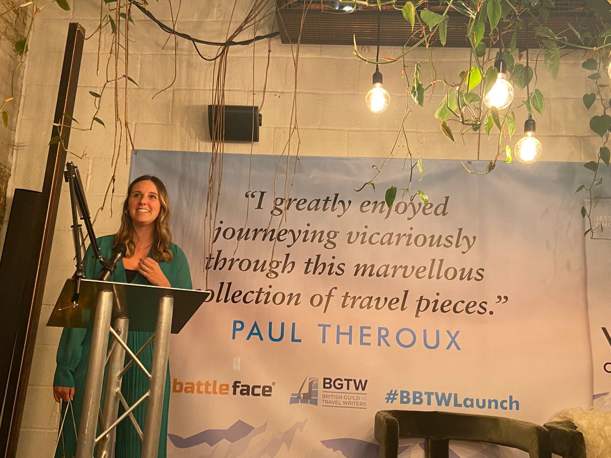TrailBhutan's tweet photo. We were delighted to attend the book launch of  @jessicagvincent for her travel writing anthology, The Best British Travel Writing of the 21st Century. A really inspirational event and #Bhutan is featured twice in her work. #travel #travelwriting #BBTWLaunch https://t.co/rKNEG8UhU6