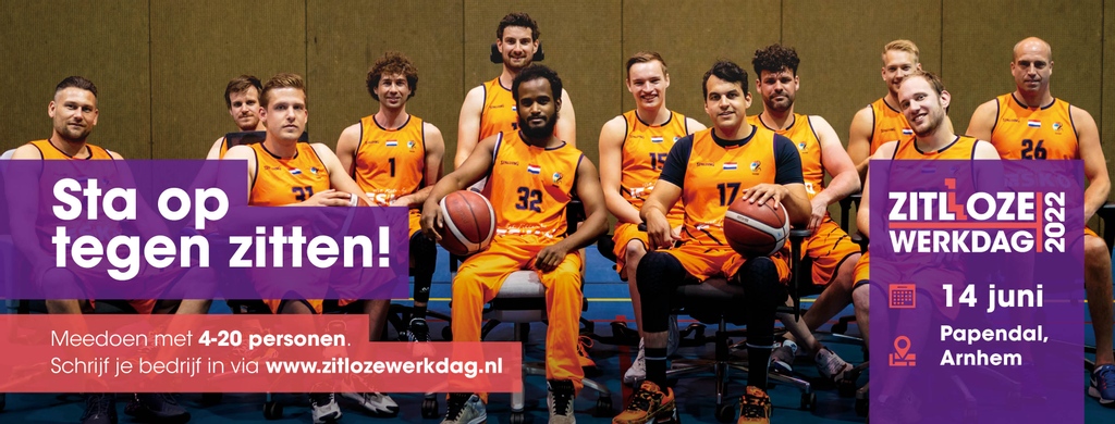 INSCHRIJVINGEN ZIJN OPEN!! 

Kom jij met jouw HR team naar de Zitloze Werkdag op 14 juni? Dit wordt het grootste vitaliteitsevenement van Nederland op de vitaalste plek van Nederland: Papendal! 

Ga naar zitlozewerkdag.nl 

#staoptegenzitten #zitlozewerkdag