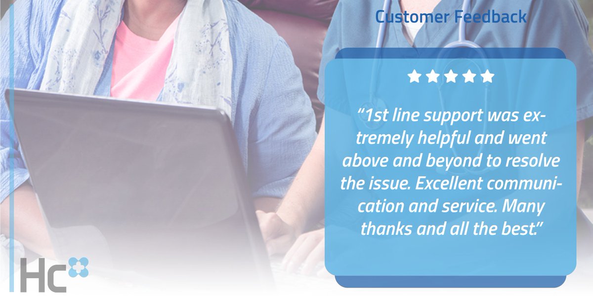 HCC_News's tweet photo. Excellent #customerfeedback from one of our customers  #Customerservice #Testimonial #NHSsupport #NHSprovider #NHSIT https://t.co/FDSDDeBVNN