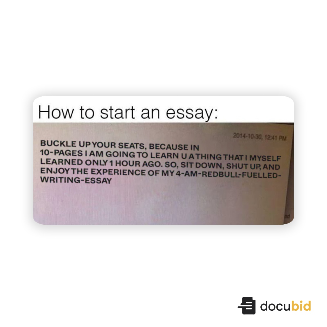 docubid's tweet photo. Follow us for more Essay writing tips😅

#docubid #ghostwriting #essaytips https://t.co/zlpi7g2K3m